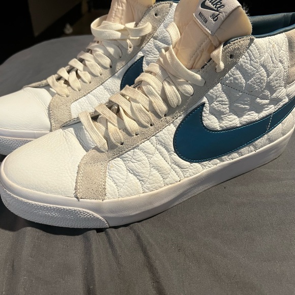 Nike SB Zoom Blazer Mid EK Edition Size 14 White/Blue – Rare - Picture 1 of 2